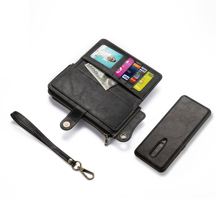 For OnePlus 7 Pro Multi-function PU + TPU Horizontal Flip Leather Case with Card Slots & Wallet & Photo Frame & Lanyard(Black)