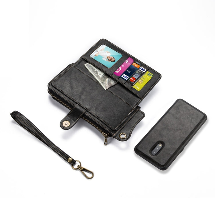 For OnePlus 7 Multi-function PU + TPU Horizontal Flip Leather Case with Card Slots & Wallet & Photo Frame & Lanyard