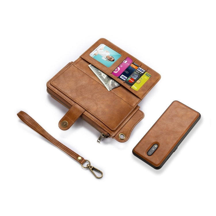 For OnePlus 7 Multi-function PU + TPU Horizontal Flip Leather Case with Card Slots & Wallet & Photo Frame & Lanyard