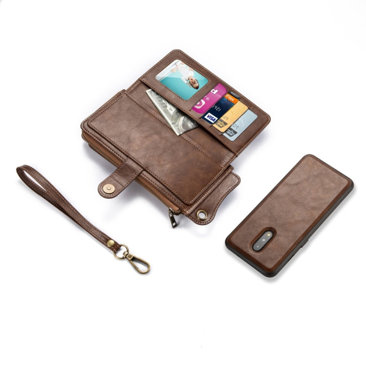For OnePlus 7 Multi-function PU + TPU Horizontal Flip Leather Case with Card Slots & Wallet & Photo Frame & Lanyard