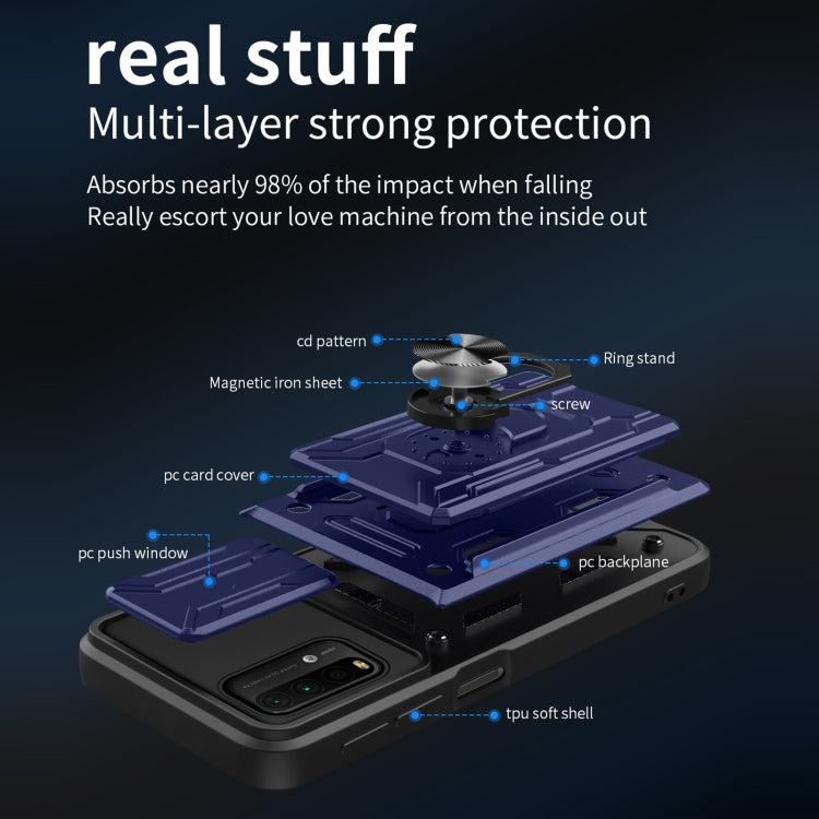 For Xiaomi Redmi Note 9 4G Sliding Camshield Card Phone Case