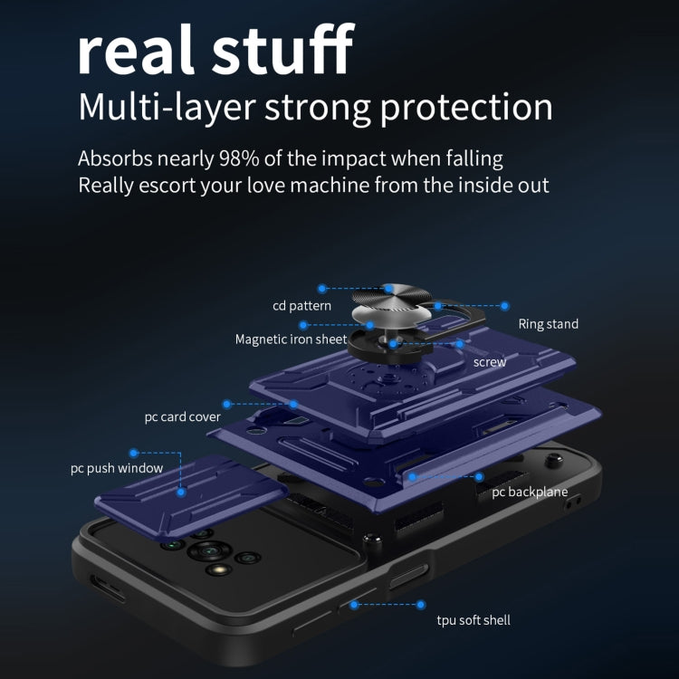 For Xiaomi Poco X3 Sliding Camshield Card Phone Case