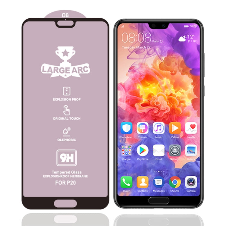 For Huawei P20 9H HD High Alumina Full Screen Tempered Glass Film