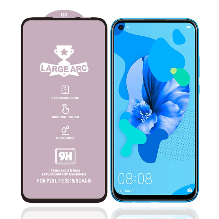 For Huawei P20 Lite (2019) 9H HD High Alumina Full Screen Tempered Glass Film