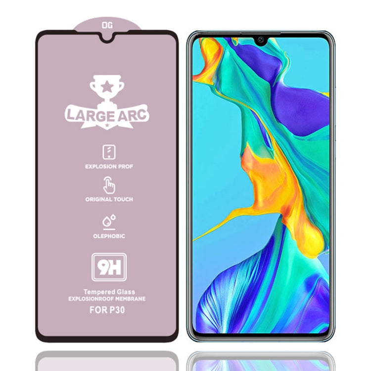 For Huawei P30 9H HD High Alumina Full Screen Tempered Glass Film
