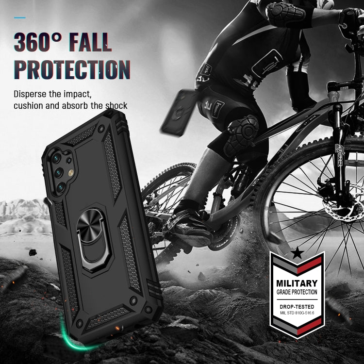 For Samsung Galaxy A13 4G Shockproof TPU + PC Phone Case with Holder