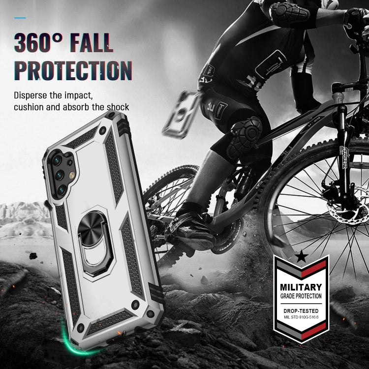 For Samsung Galaxy A13 4G Shockproof TPU + PC Phone Case with Holder