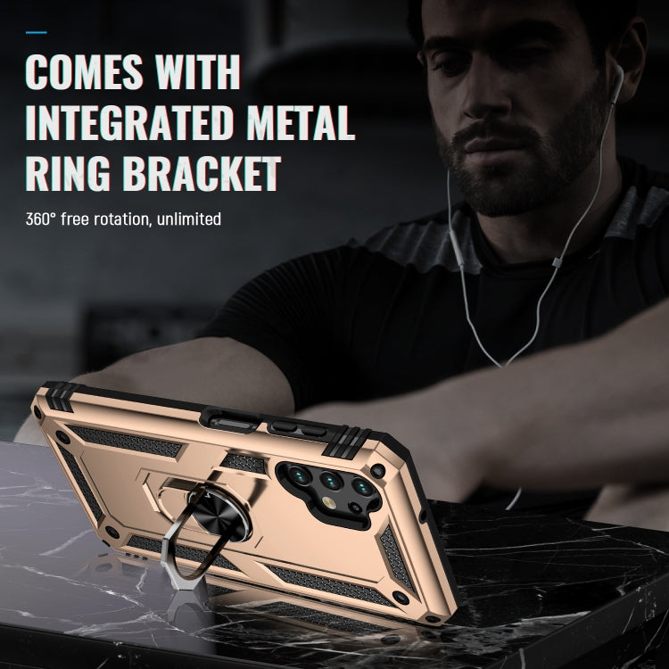 For Samsung Galaxy A13 4G Shockproof TPU + PC Phone Case with Holder