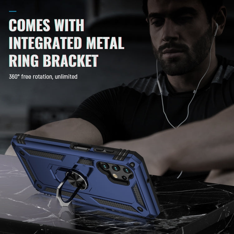 For Samsung Galaxy A13 4G Shockproof TPU + PC Phone Case with Holder