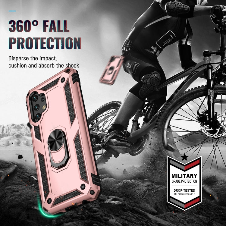 For Samsung Galaxy A13 4G Shockproof TPU + PC Phone Case with Holder