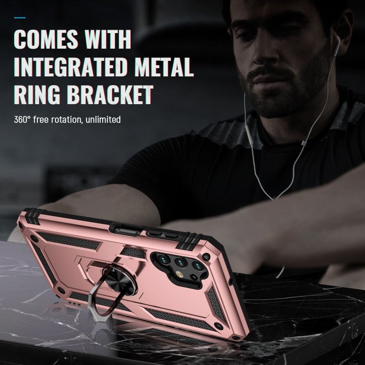 For Samsung Galaxy A13 4G Shockproof TPU + PC Phone Case with Holder