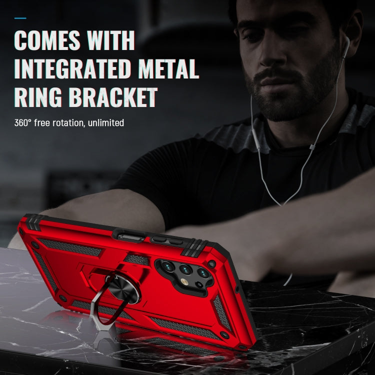 For Samsung Galaxy A13 4G Shockproof TPU + PC Phone Case with Holder