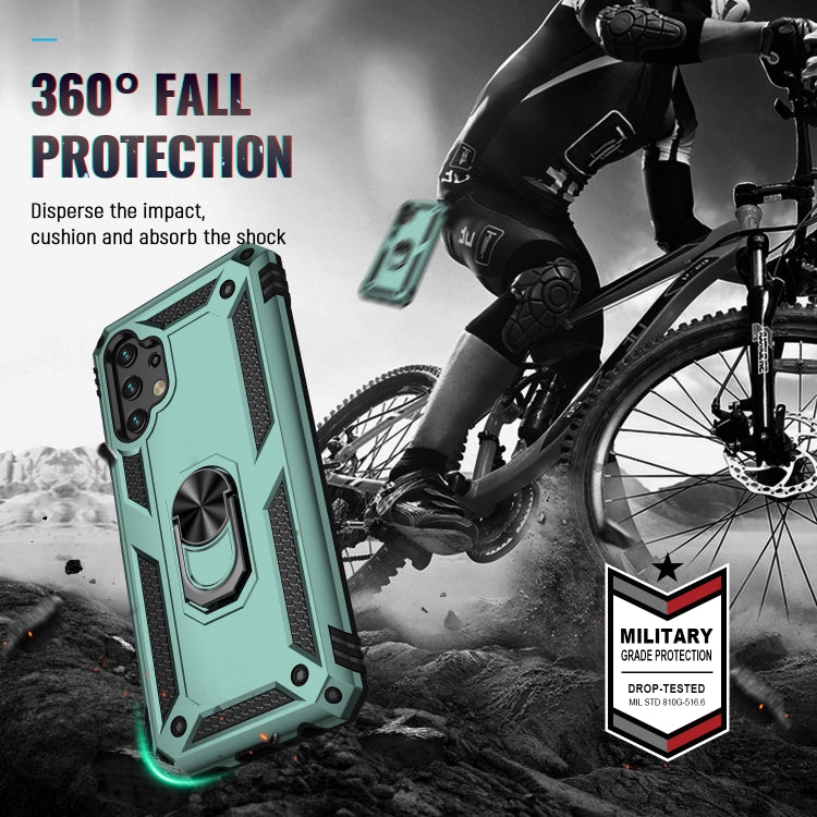 For Samsung Galaxy A13 4G Shockproof TPU + PC Phone Case with Holder