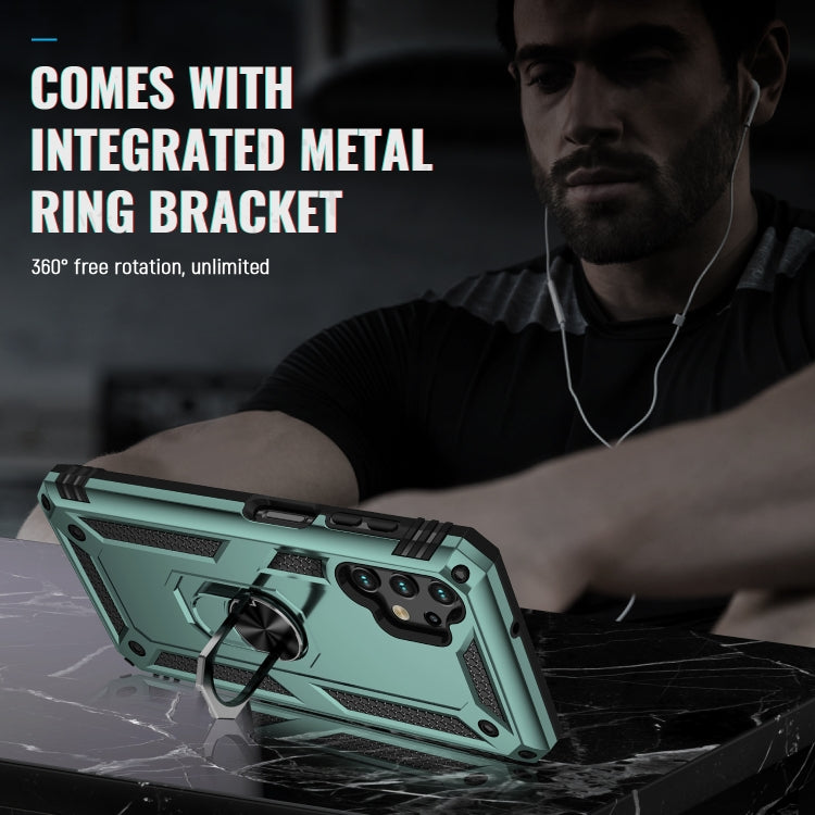 For Samsung Galaxy A13 4G Shockproof TPU + PC Phone Case with Holder