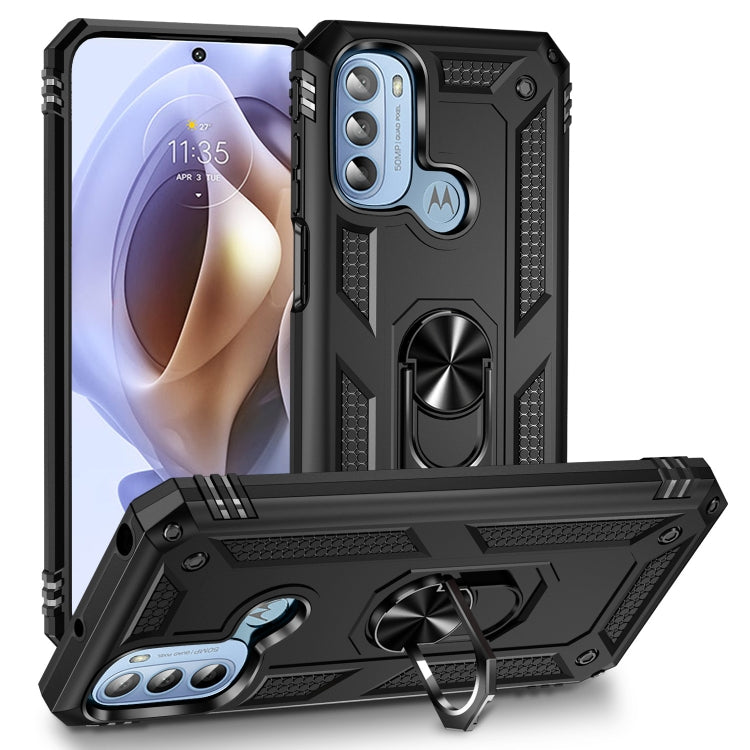 For Motorola Moto G31 / G41 Shockproof TPU + PC Phone Case with Holder
