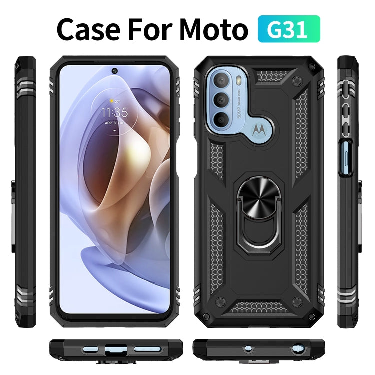 For Motorola Moto G31 / G41 Shockproof TPU + PC Phone Case with Holder