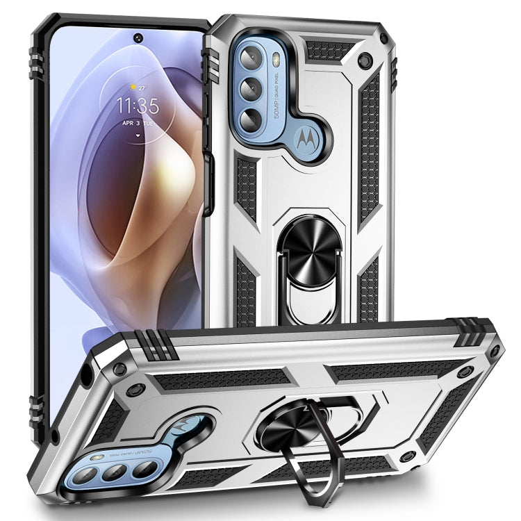For Motorola Moto G31 / G41 Shockproof TPU + PC Phone Case with Holder