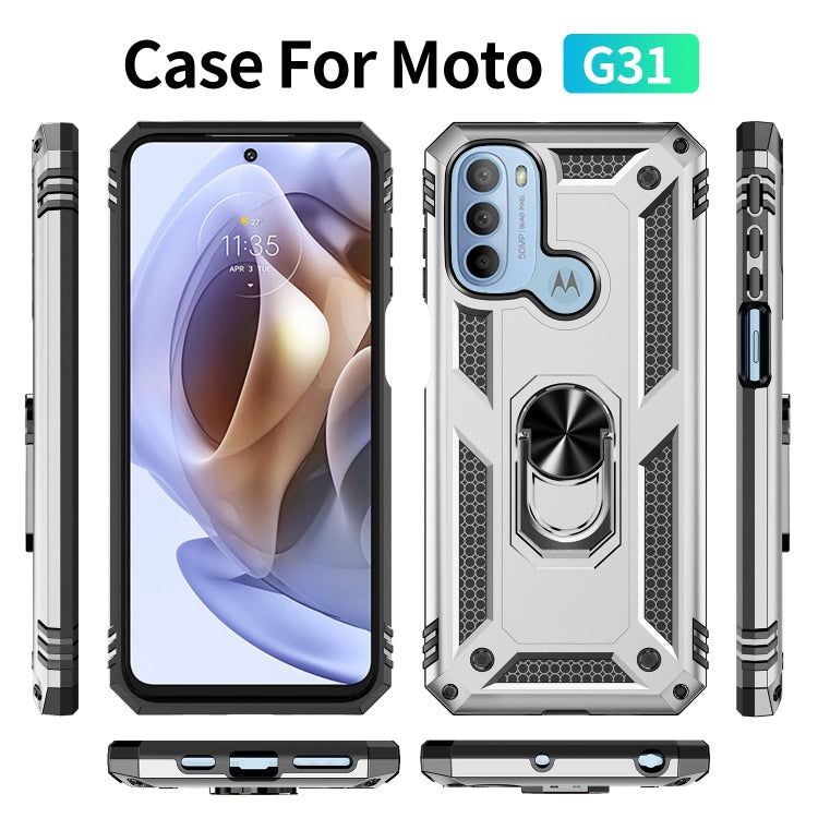 For Motorola Moto G31 / G41 Shockproof TPU + PC Phone Case with Holder