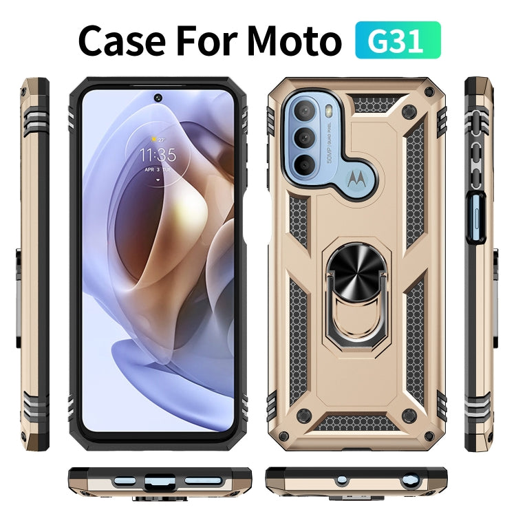 For Motorola Moto G31 / G41 Shockproof TPU + PC Phone Case with Holder