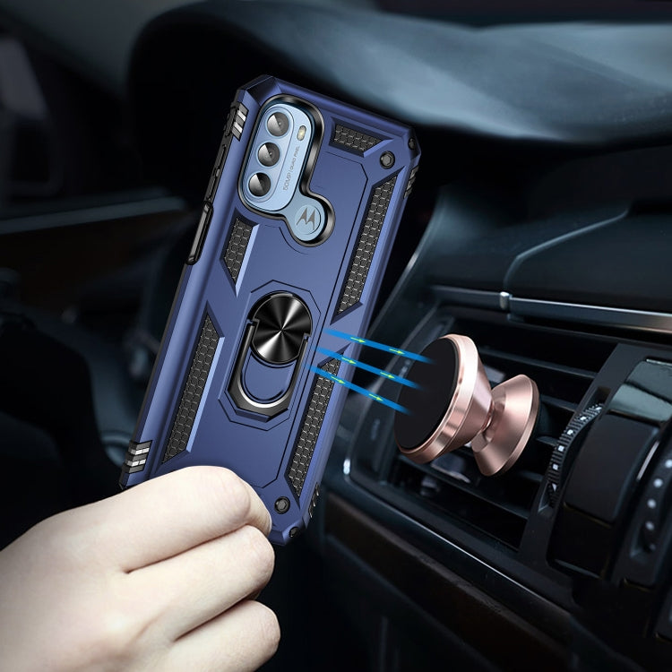 For Motorola Moto G31 / G41 Shockproof TPU + PC Phone Case with Holder