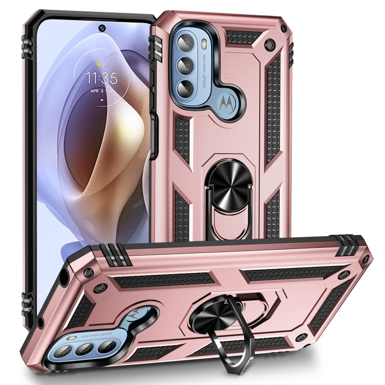 For Motorola Moto G31 / G41 Shockproof TPU + PC Phone Case with Holder