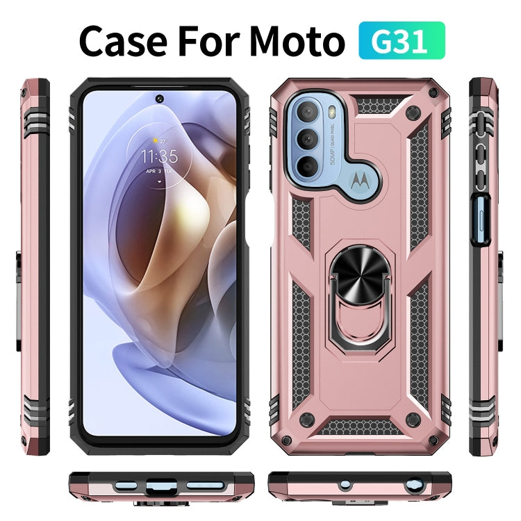 For Motorola Moto G31 / G41 Shockproof TPU + PC Phone Case with Holder