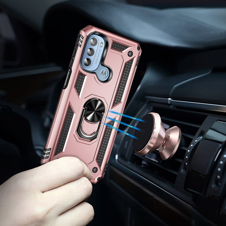For Motorola Moto G31 / G41 Shockproof TPU + PC Phone Case with Holder