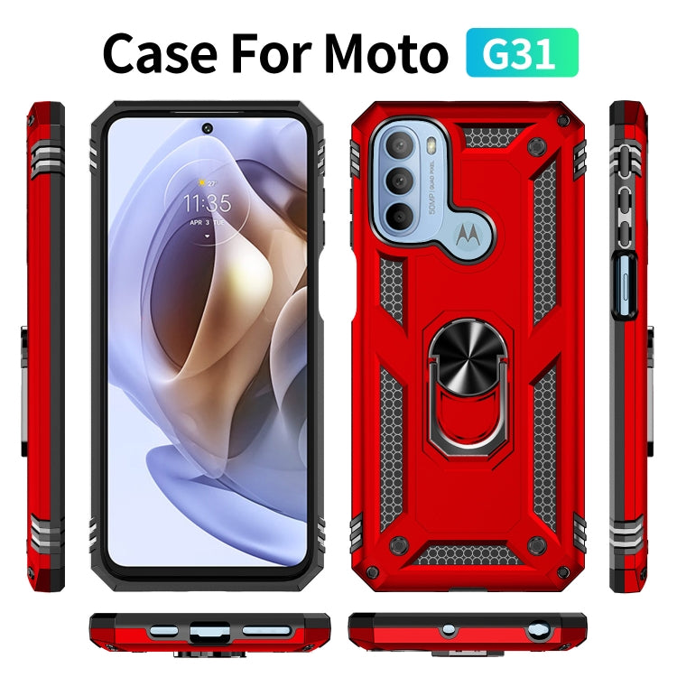 For Motorola Moto G31 / G41 Shockproof TPU + PC Phone Case with Holder