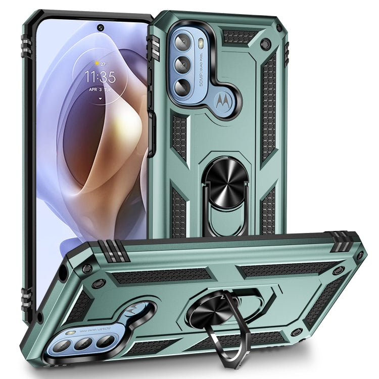 For Motorola Moto G31 / G41 Shockproof TPU + PC Phone Case with Holder