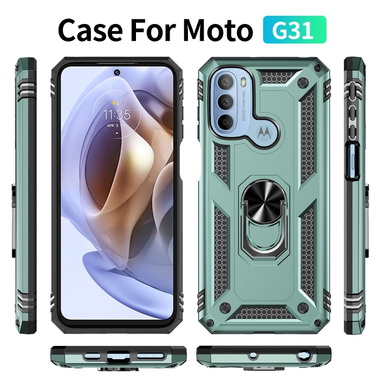 For Motorola Moto G31 / G41 Shockproof TPU + PC Phone Case with Holder