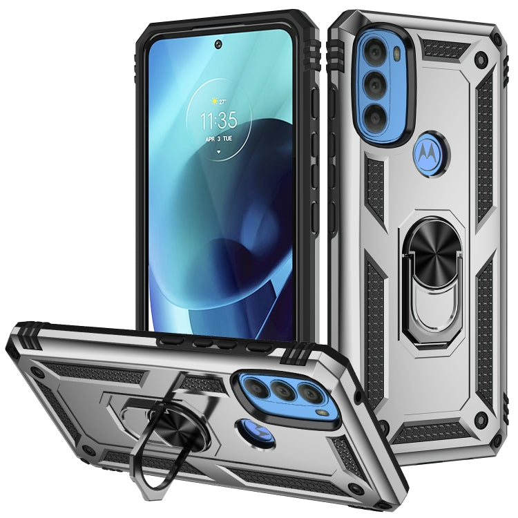 For Motorola Moto G71 5G Shockproof TPU + PC Phone Case with Holder