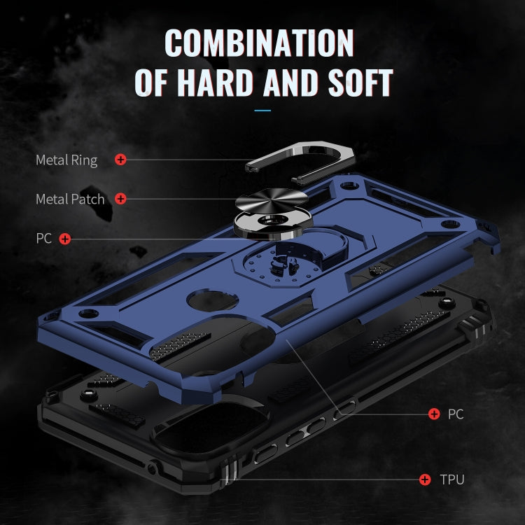 For Motorola Moto G71 5G Shockproof TPU + PC Phone Case with Holder