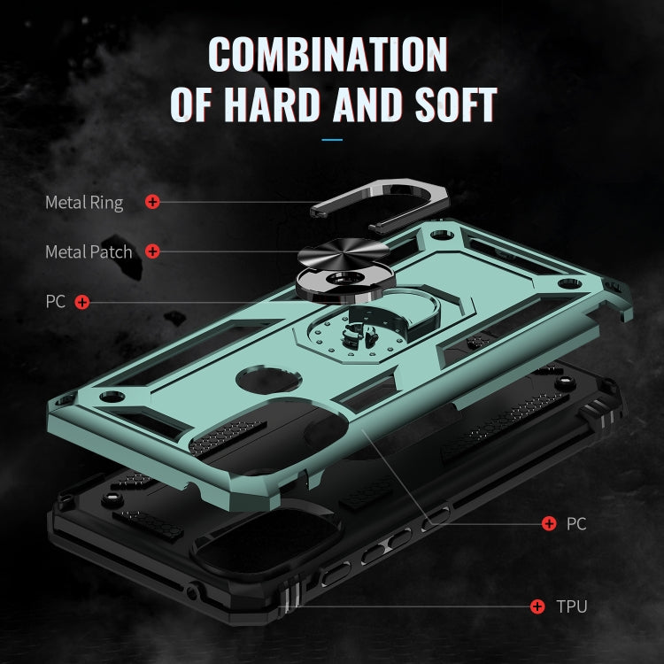 For Motorola Moto G71 5G Shockproof TPU + PC Phone Case with Holder