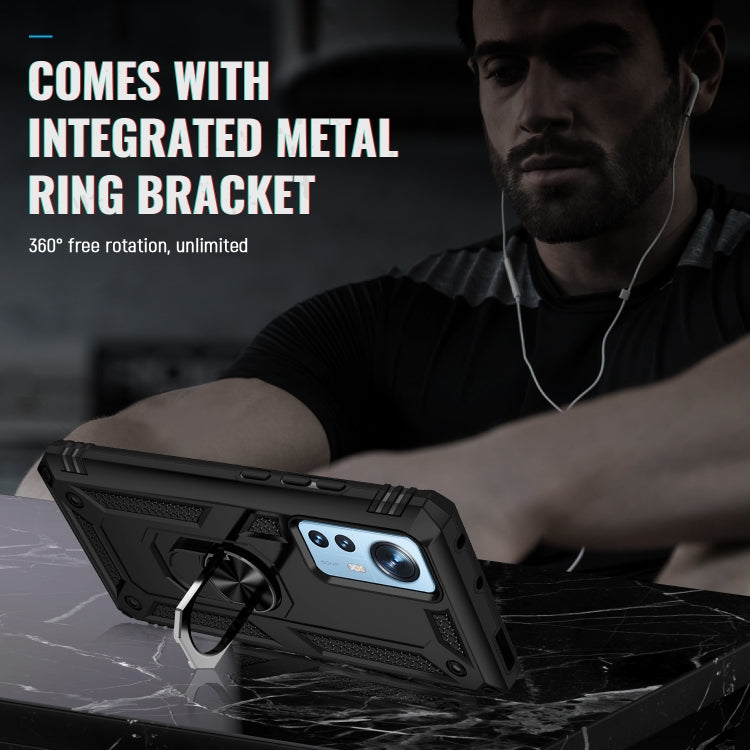 For Xiaomi 12 Shockproof TPU + PC Phone Case with Holder