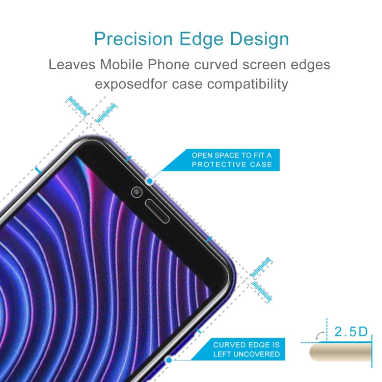 50 PCS 0.26mm 9H 2.5D Tempered Glass Film For BLU C5 Max