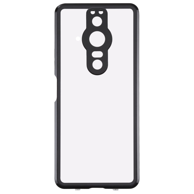 For Sony Xperia Pro-I HD Magnetic Metal Tempered Glass Phone Case(Black)