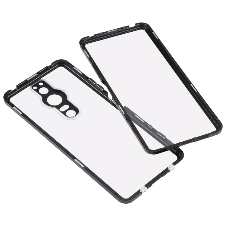 For Sony Xperia Pro-I HD Magnetic Metal Tempered Glass Phone Case(Black)
