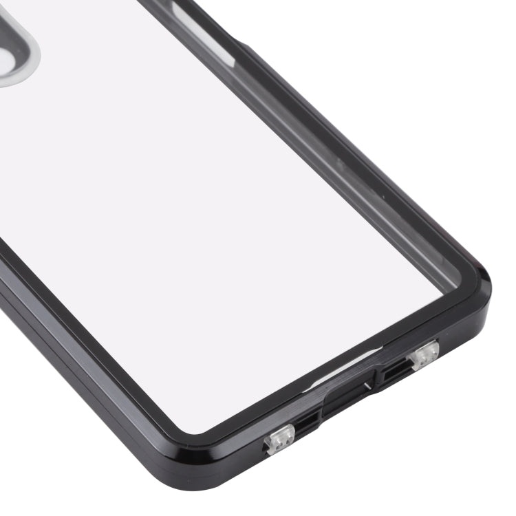 For Sony Xperia Pro-I HD Magnetic Metal Tempered Glass Phone Case(Black)