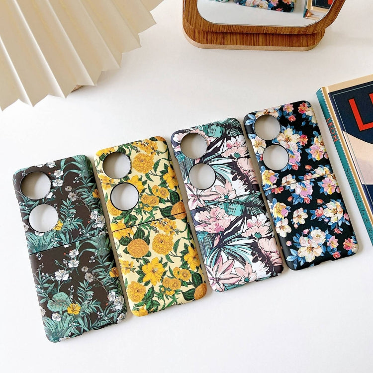 For Huawei P50 Pocket Small Floral PC Folding Phone Case