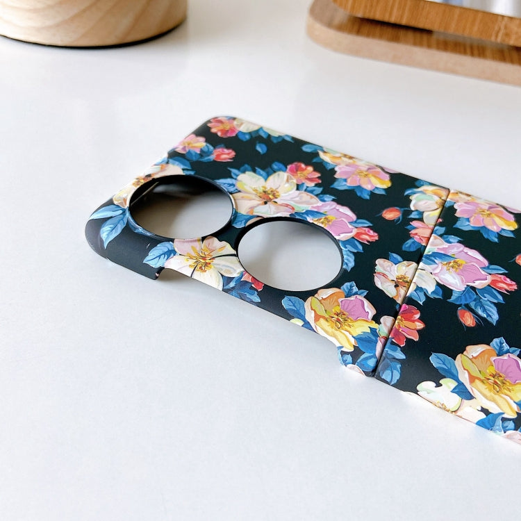 For Huawei P50 Pocket Small Floral PC Folding Phone Case