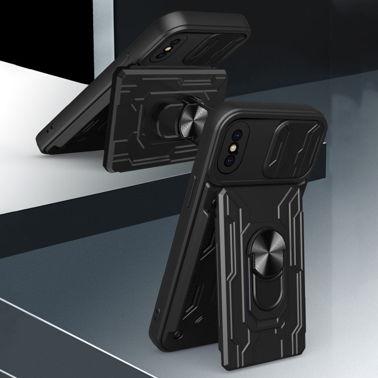Sliding Camshield Card Phone Case For iPhone XS Max