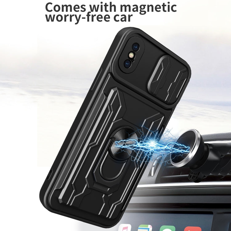 Sliding Camshield Card Phone Case For iPhone XS Max