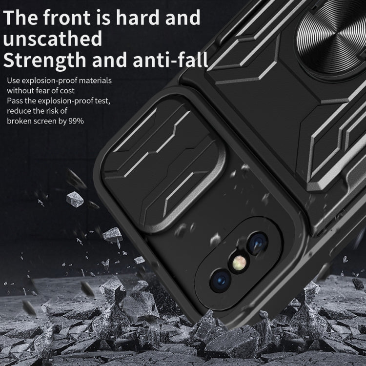 Sliding Camshield Card Phone Case For iPhone XS Max