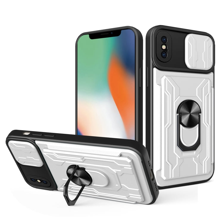 Sliding Camshield Card Phone Case For iPhone XS Max