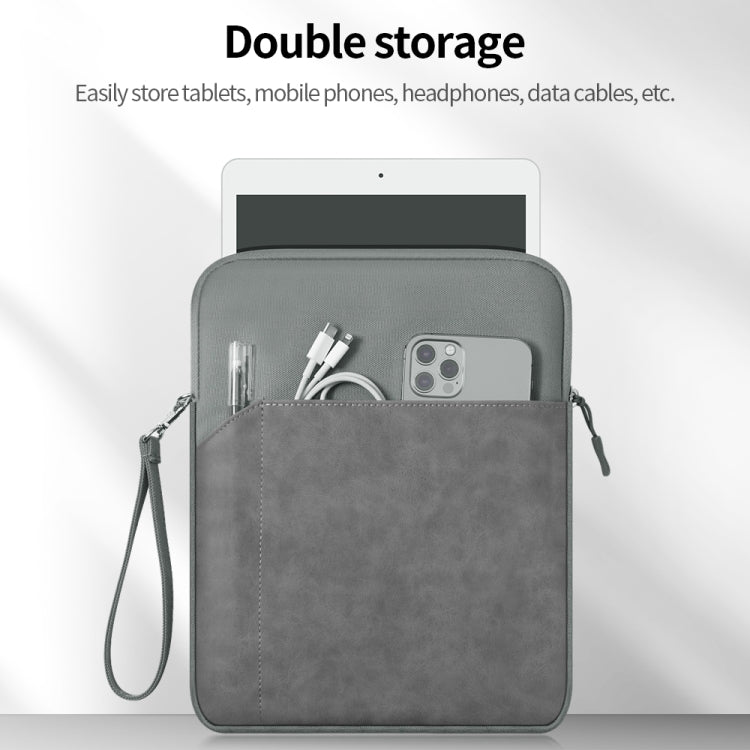 7.9-8.4 inch Universal Sheepskin Leather + Oxford Fabric Portable Tablet Storage Bag