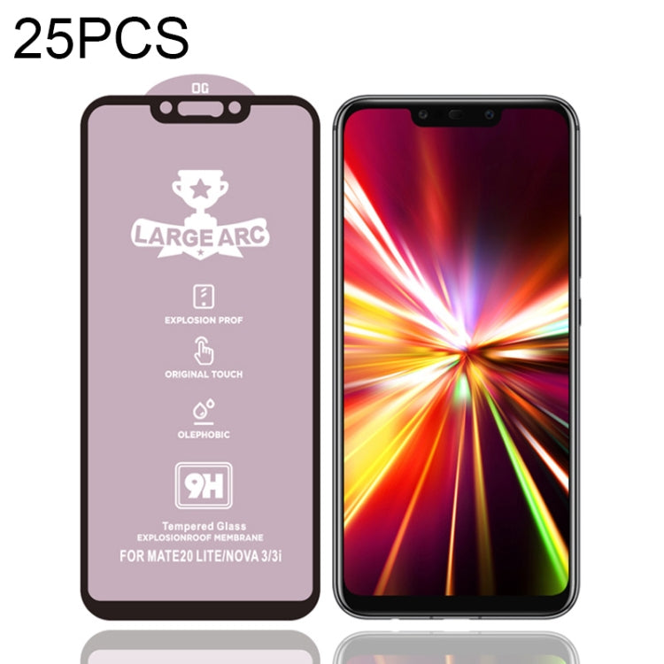 For Huawei Mate 20 Lite 25 PCS 9H HD High Alumina Full Screen Tempered Glass Film