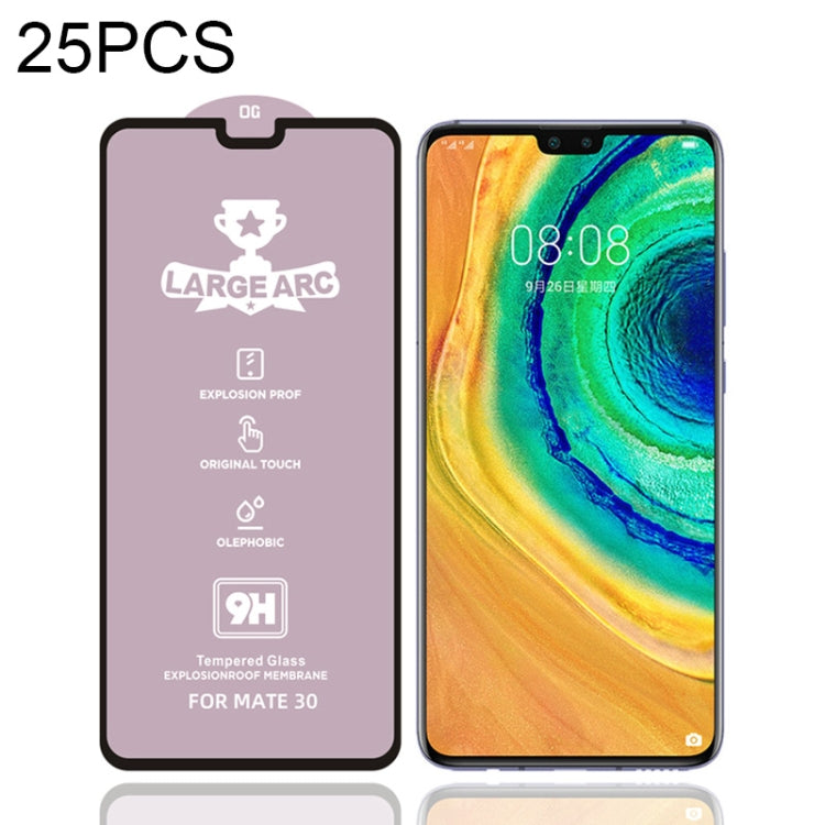 For Huawei Mate 30 25 PCS 9H HD High Alumina Full Screen Tempered Glass Film