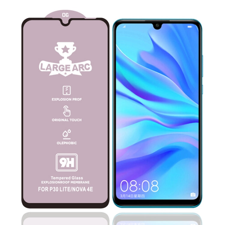 For Huawei nova 4e 25 PCS 9H HD High Alumina Full Screen Tempered Glass Film