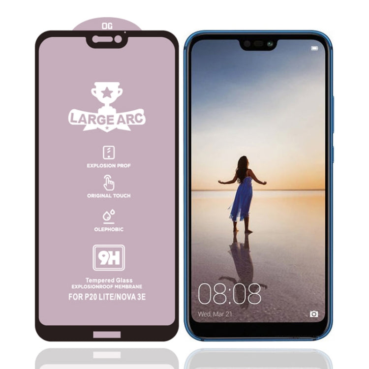 For Huawei P20 Lite 25 PCS 9H HD High Alumina Full Screen Tempered Glass Film