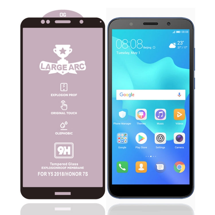 For Huawei Y5 (2018) 25 PCS 9H HD High Alumina Full Screen Tempered Glass Film